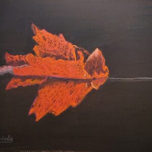 ''LEAF ON DARK WATER''- (# 215)