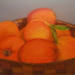 PEACHES IN A WOVEN BASQUET (# 229)